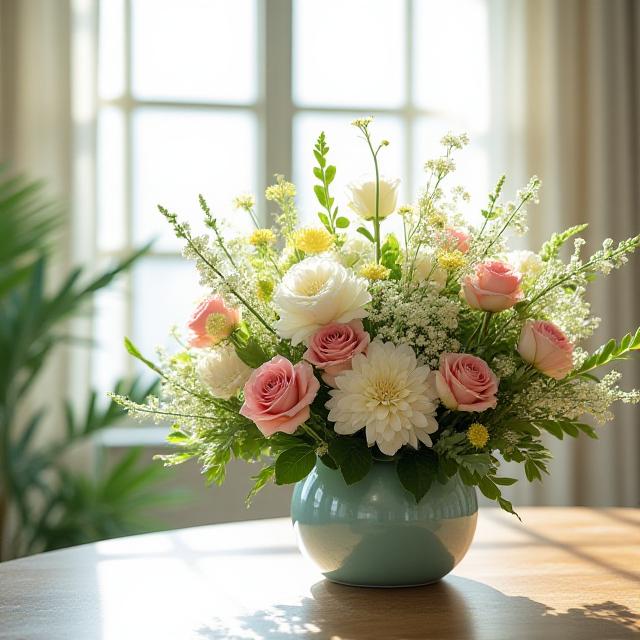 世田谷の花屋カゼノハナの美しいフラワーアレンジメント